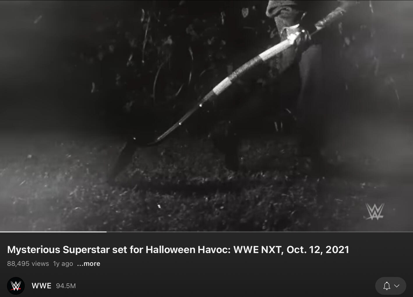 Mysterious star set for Halloween Havoc (on YouTube)